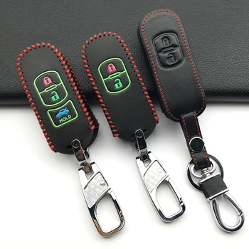 

For Mazda 2 3 6 CX5 CX-5 CX-7 CX-9 Atenza Axela 2014 2015 2016 2017 Smart 2/3 Button Car Leather Remote Case Cover Protect Shell