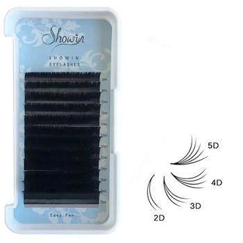 

Austomatic Flowering Eye Lash Extensions Easy Fan Lashes Individual Flowering Soft Thick Natural False Eyelashes