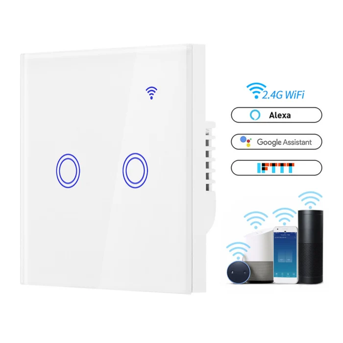 Современный Wifi выключатель света настенный Голосовое управление Совместимо с Alexa Google Assistant OUJ99