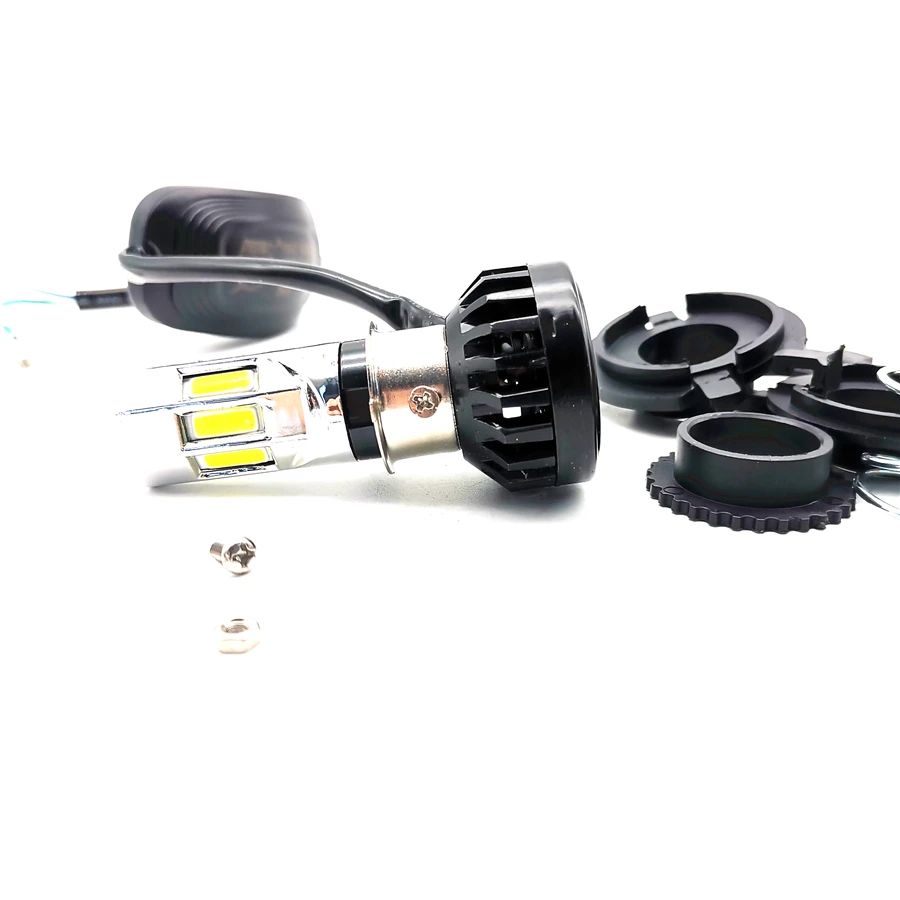 

Universal Motorcycle H4 LED Headlight Bulb 35W 12V Hi/Low Light Cooling Fan Kit