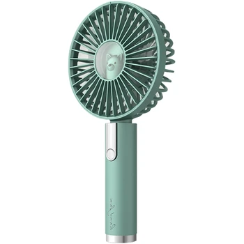 

USB Handheld Fan Mini Cooling Fan Air Conditioner Cooler Fans Desktop Fan for Office Student(Green)