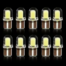

10pcs T10 194 168 W5W COB 4 SMD LED CANBUS Silica Bright White Car Interior Clearance License Light Bulbs Car Lights Universal