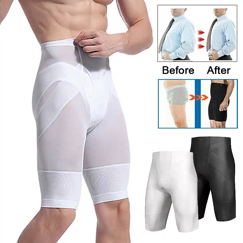 Men's Tummy Control Shapewear Shorts High Waist Slimming Anti Curling Underwear  Body Shaper Seamless Boxer Brief|Shapers| - AliExpress