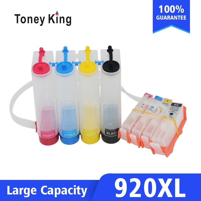 Набор для непрерывной подачи чернил Toney King HP 920 XL принтера Officejet 6000 6500 6500A с чипом