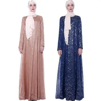 

Fashion Muslim Women Long Sleeve Abaya Maxi Dress Robe Dubai Kaftan Islamic Cocktail Party Gown Jilbab Arabic Dresses Vintage