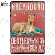 Грейхаунд собака ПЭТ плита Оловянная табличка Металл винтажный Декор металлический знак металлический плакат домашний бар украшение для паба винтажные плакаты
