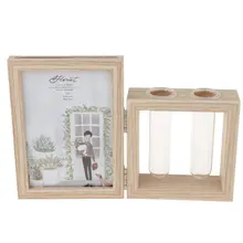 アメリカ両面フォトフレーム木製クリエイティブ Burlywood フォトフレームテーブルリビングルーム机の装飾(China)