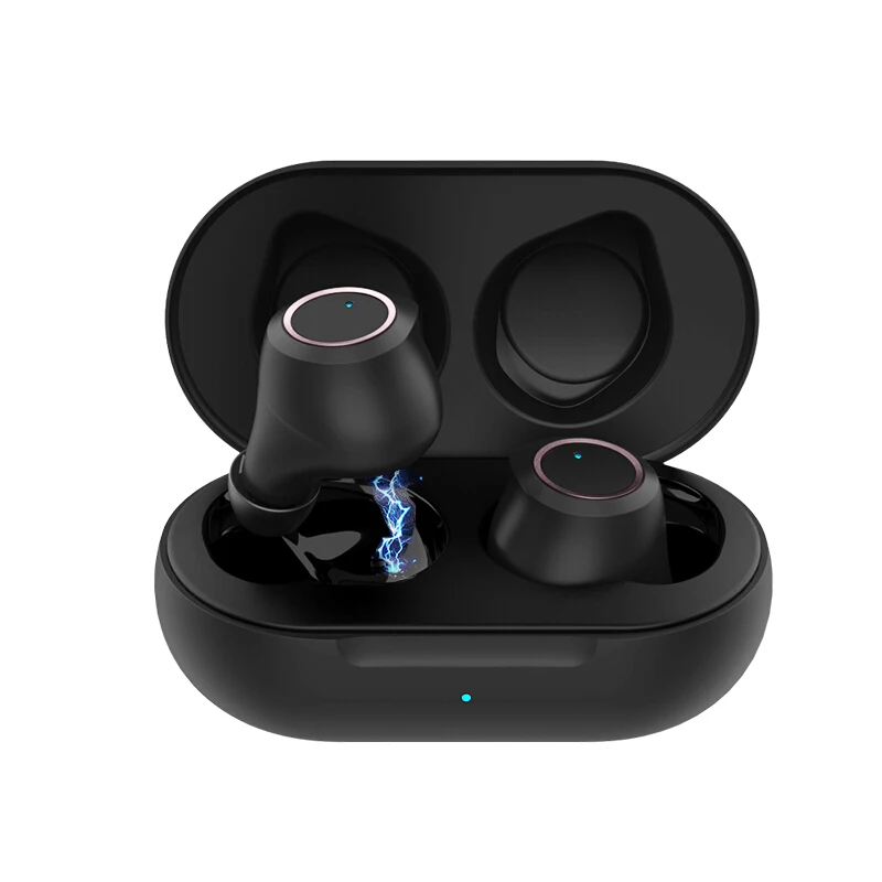 

TWS Bluetooth Earphone with Microphone Fingerprint Touch Wireless Headphones HD Stereo Noise Cancelling Music Earbud Headset