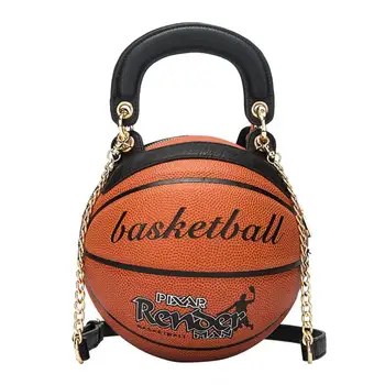 

Luxury High Quality Trend Round Female Bag Basketball Styling Personality Creative Hand Luggage Shoulder Chain Diagonal Package