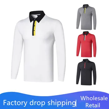 

2020 Spring autumn Sportswear golf sports clothing loose shirt long-sleeved fitness clothes men's quick-drying golf training top