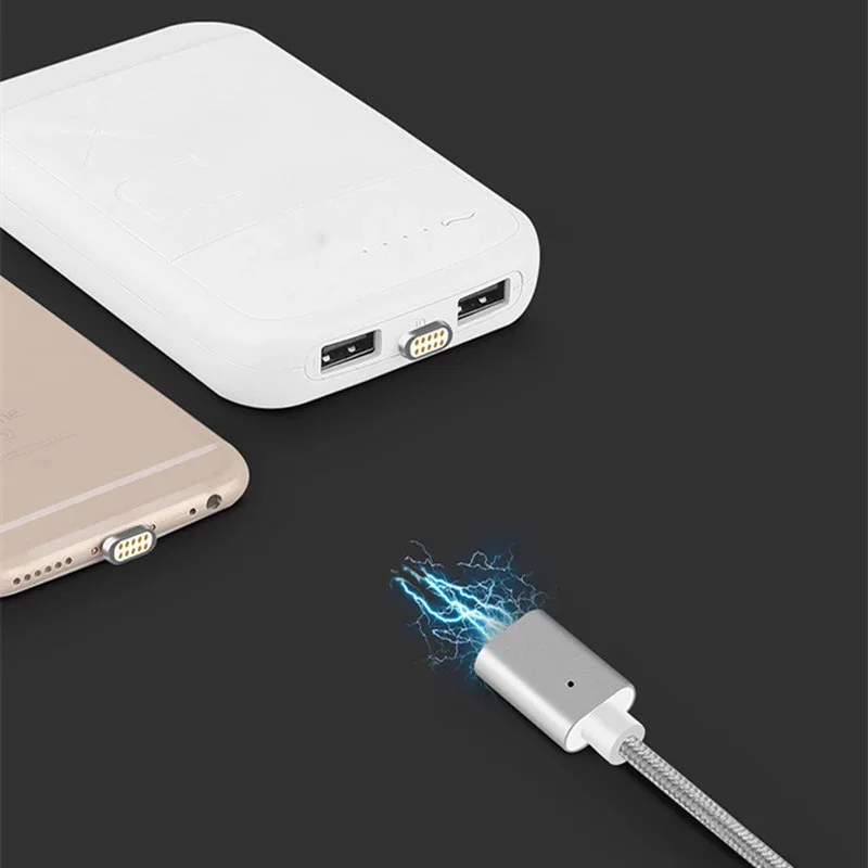 Магнитный usb-кабель 3 в 1 быстрая зарядка Micro USB type C кабели для iPhone samsung Xiaomi Huawei Android кабель для передачи данных мобильного телефона