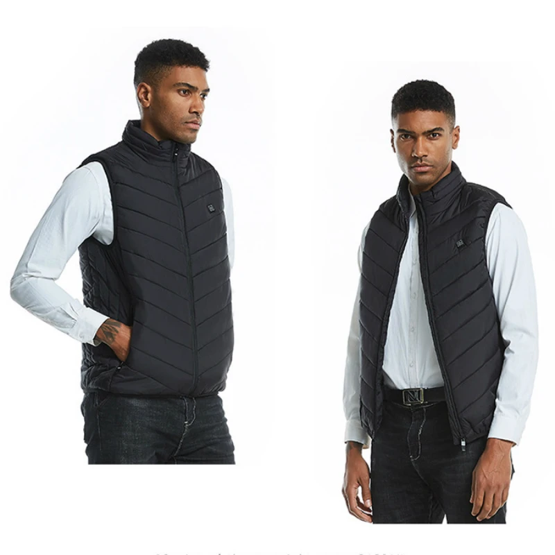  2019 New Men Women Electric Heated Vest Heating Waistcoat USB Thermal Warm Cloth Feather Hot Sale C