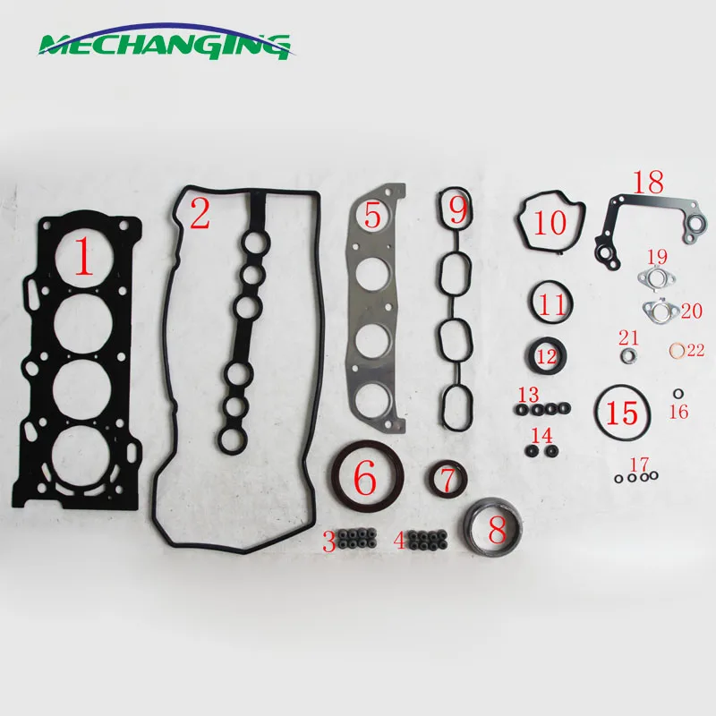 1ZZFE For TOYOTA RAV4 COROLLA Metal Full Set Automotive Spare Parts Engine Parts Engine Gasket 04111-22152 50177500