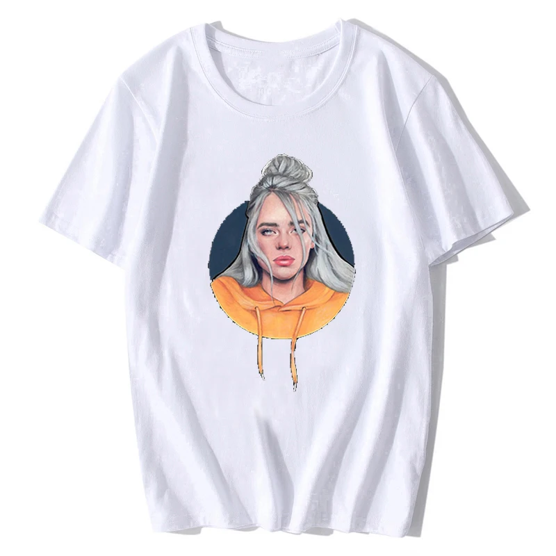 

Summer Billie Eilish T Shirt Men High Quality Aesthetic Cotton Cool Vintage Vogue T-shirt Harajuku Streetwear Camisetas Hombre