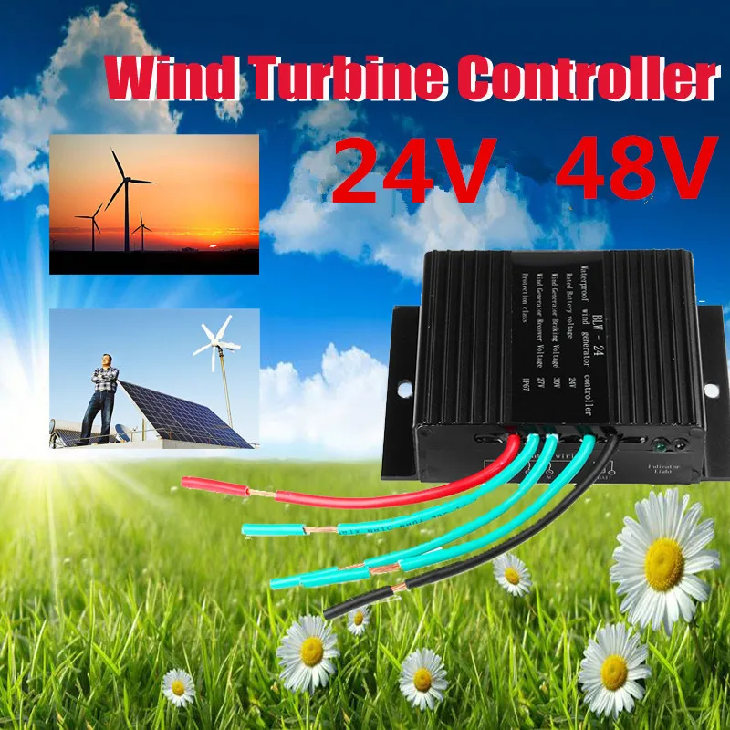 Высокая эффективность 2500 W Макс 24/48 V солнечный генератор для ветряных турбин Контроллер заряда автоматический сброс Водонепроницаемый IP67