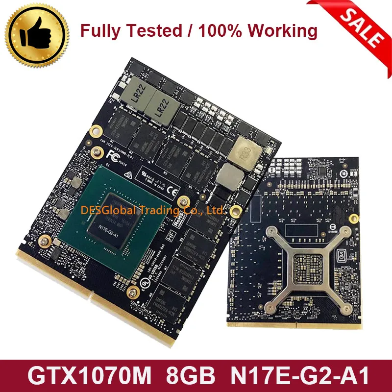 

Original GTX1070M GTX 1070M GDDR5 8GB N17E-G2-A1 Graphics Video VGA Card For Dell Alienware 17X 18X MSI GT70 GT80 HP 8760W Clevo