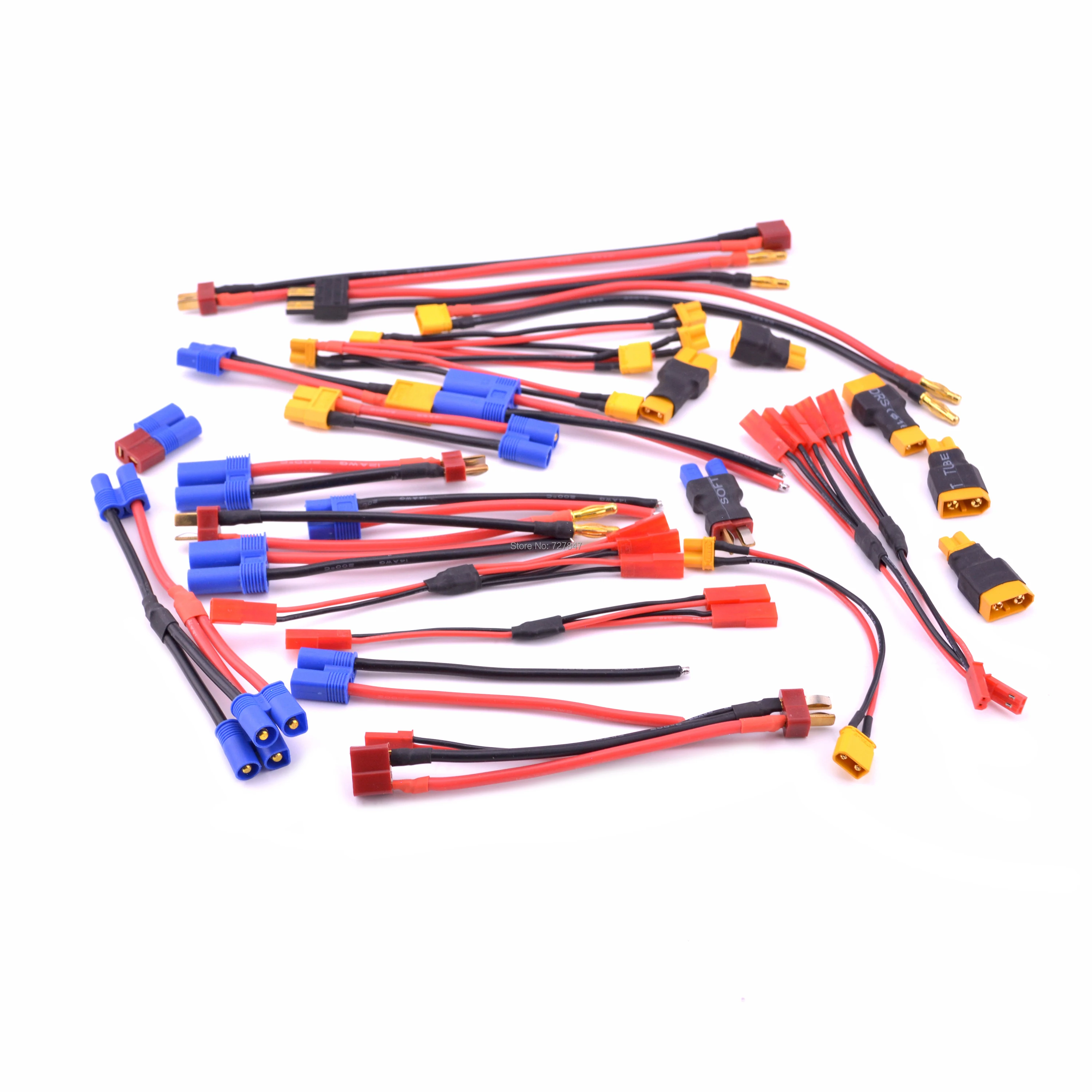 EC3 EC5 T Deans разъем XT30 XT60 конвертер Lipo адаптер батареи 14AWG / 12AWG JST 22AWG для RC ESC двигателя