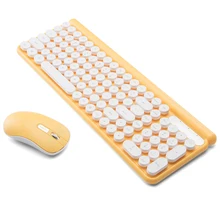 Перезаряжаемые Беспроводная клавиатура мышь комбо компактные пластиковые мыши с приемником новое поступление