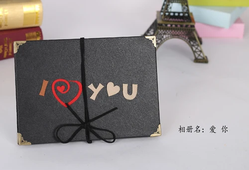 black Ручная книга Diy ручной работы самоклеющиеся Фотоальбомы с мультяшным рисунком скрапбук любовник ребенок Скрапбукинг крафт-бумага детская Фотокнига - Цвет: black