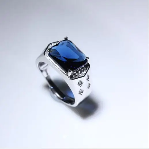 Новинка, модное ювелирное серебряное кольцо s 925, инкрустированное цветным цирконием, европейские и американские мужские кольца для мужчин - Цвет основного камня: SILVER