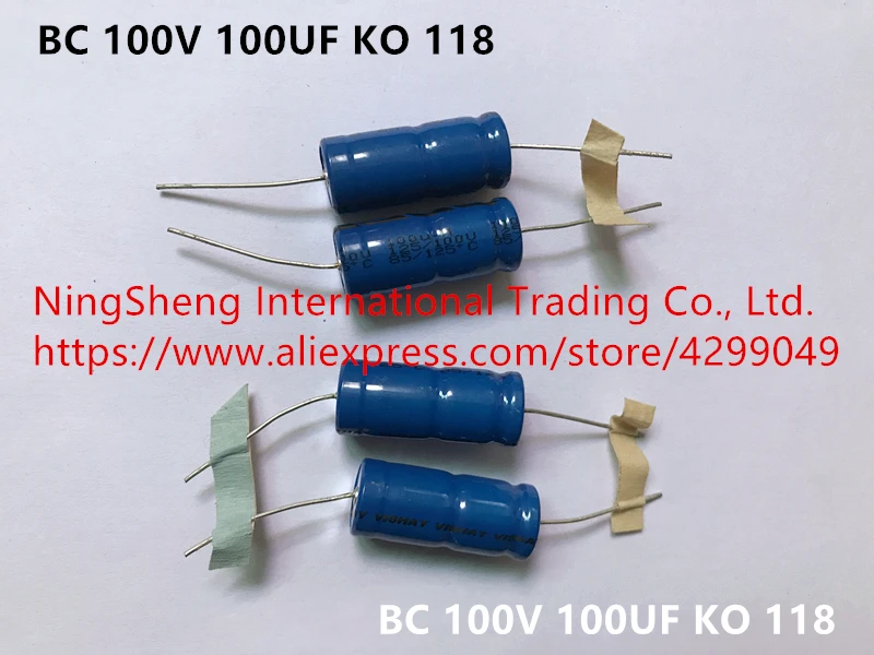 Оригинальный новый 100% BC 100V 100 мкФ ко 118 осевой стрельбы лихорадка катодной катод