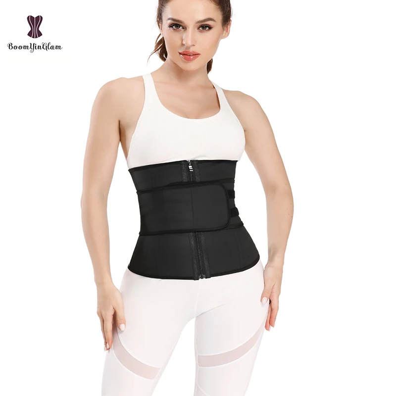 

Strong Paste Women Zip Up Slimming Sheath Latex Girdle Slimming Belt Corset Underbust Waist Trimmer With Sticker Waist Shapers