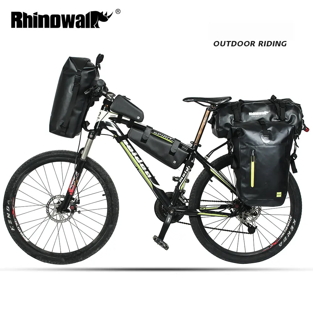 Rhinowalk дорожный велосипед сумка наборы Топ Передняя Труба рамы Сумки на большие расстояния задний багажник для крыши Pannier водонепроницаемый большой емкости