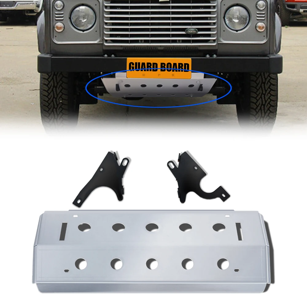 

Stainless Steel Front Bumper Skid Protector Guard Plate Cover Car Styling Parts For LAND ROVER DEFEND