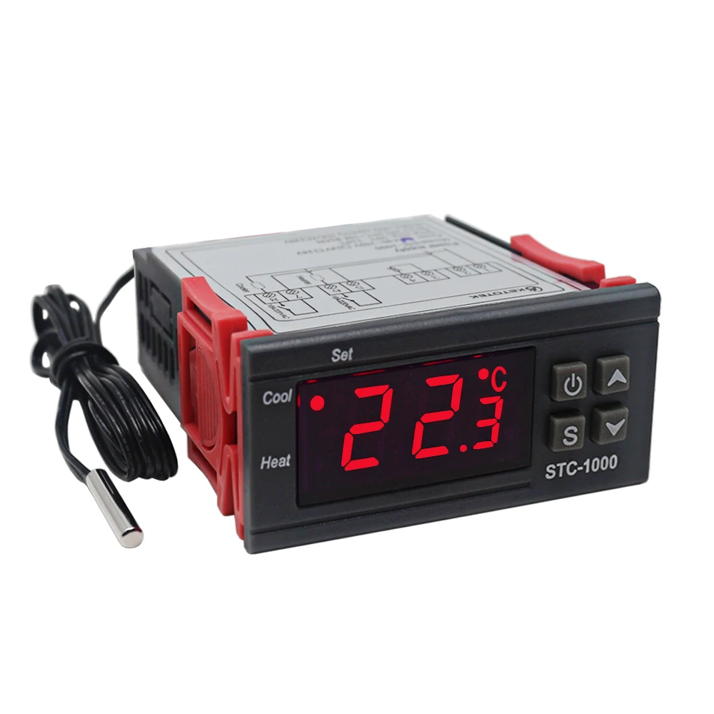 Capteur Sonde r3u7 220 V numérique STC 1000 Température Régulateur Thermostat Régulateur 