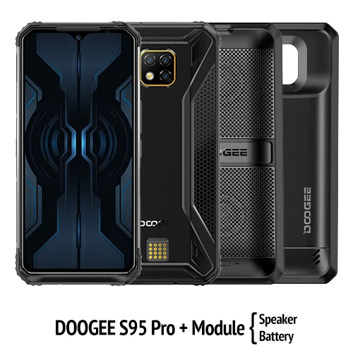 S95 Pro Add Module DOOGEE S95 Pro 6,3 дюймов Android 9,0 прочный для мобильного телефона IP68 Ударопрочный смартфон MTK P90 8GB 128GB мобильный телефон 48MP AL камеры - Цвет: S95 Pro Add Module