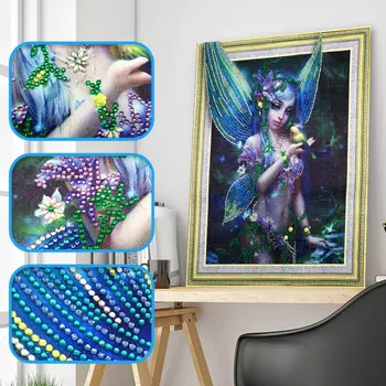 

DIY 5D Special Shaped Diamond Painting Partial Drill Rhinestone Embroidery Cross Stitch Pictures For Home Decoration Supplies.