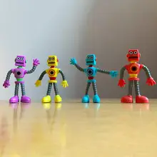 1 pçs torcida e deformada boneca descompressão complicado brinquedo elástico brinquedos diversão descompressão complicado robô aniversário presente de natal