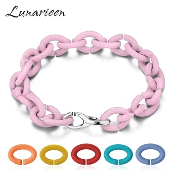 

10 color Personal Round Silver charm Rubber X Hard Beaded Bracelet Chain for Womens Men unique and practical Bracelet