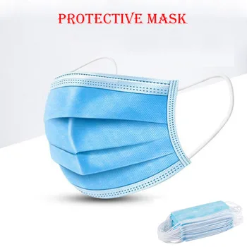 

Disposable Masks 3 Layers Cover Antivirus Dustproof Facial Protective Mask Dustproof Anti Pollution Face Mouth Mask