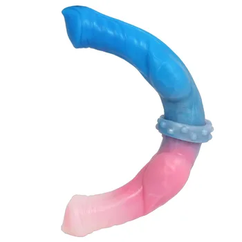 Custom Double End Liquid Silicone Soft Dog Dildo, Realistic Animal Dildo Lesbian 31cm Long Horse Penis Artificial Sex Toys For Woman. Double End Liquid Silicone Soft Dog Dildo Realistic Animal Dildo Lesbian 31cm Long Horse Penis Artificial