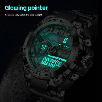 Men Military Watch Top Brand 50m Waterproof Wristwatch LED Alarm Clock Sport Watch Male relogios masculino Sport Watch Men 4