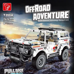 T2004 – jouet de construction assemblé, 769 pièces, blanc, Cool Road Ze, pièces techniques, petites particules, modèle de voiture, décoration 