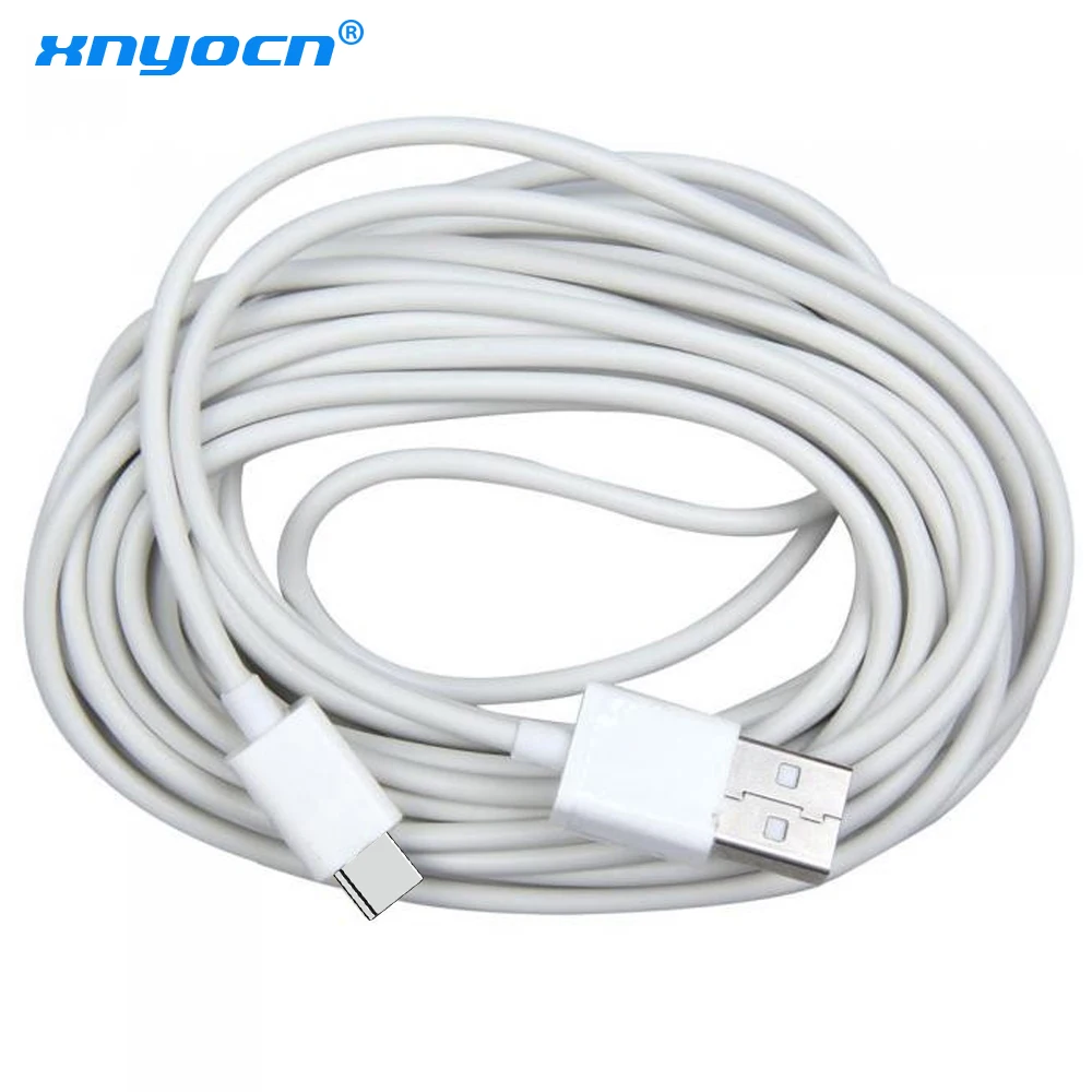 Длинный usb кабель Xnyocn 5 м Type C для Samsung S10 быстрой зарядки Huawei Xiaomi Mi 9 Oneplus 6t зарядное