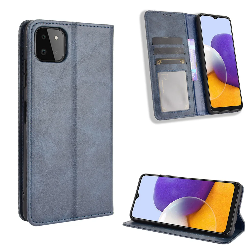 Leather Wallet Flip Phone Case with Magnetic Closure and Photo Frame