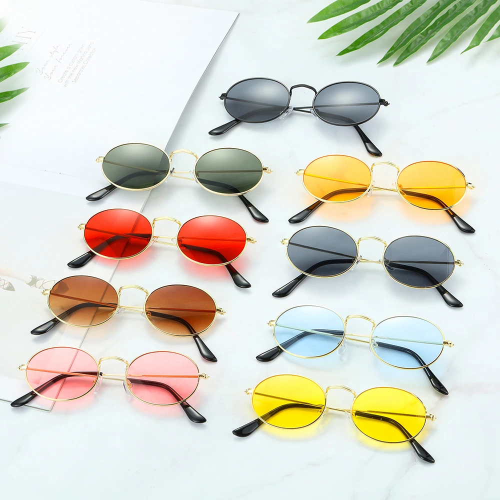 Women Female Oval Sunglasses Eyewear Driver Goggles Gold Small Retro Vintage Sexy Round Sunglasses Frame Cycling Accessories polarized sunglasses,vintage sunglasses,fishing sunglasses,cyberpunk sunglasses