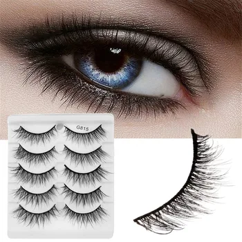 

10Pairs 3D Mink Hair False Eyelashes Natural Long Eye Lashes Wispy Makeup Beauty Extension Tools