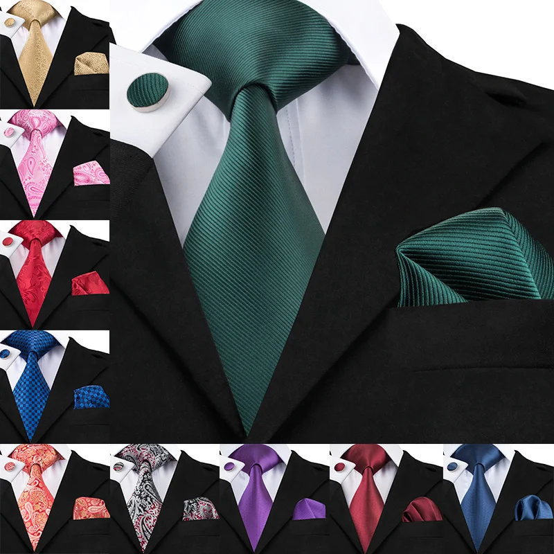 Hi Tie Paisley однотонные рандомные мужские 100% шелковые жаккардовые галстуки