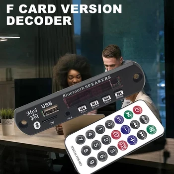 

DC 12V Automobile Car Bluetooth MP3 WMA FM AUX Decoder Board Plate Audio Module TF SD Card USB Radio Car MP3 Speaker Accessories