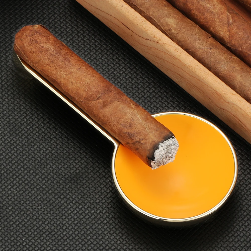 GALINER Metal Ashtray Portable Spoon Shape 1 Tube Holder Cigar Ashtrays