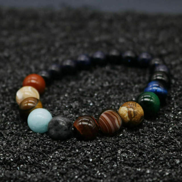 Multicoloured Stone Bead Bracelet