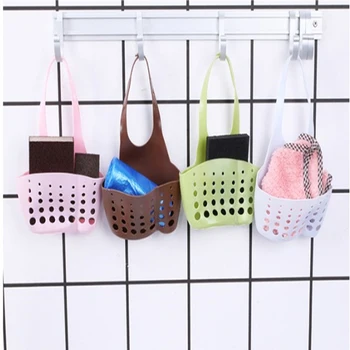 

Portable Kitchen Sink Shelf Kitchen Hanging Soap Sponge Drain Rack Storage Holder Drain Basket kitchen Accessories