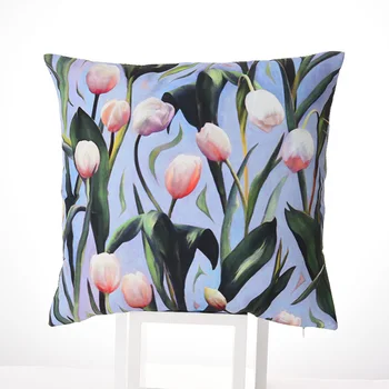 

Tropical Plants Cushions Polyester Pillows For Sofa Printed Cushion Cover 45x45 Throw Pillow Home Decor Decorative Pillowcase