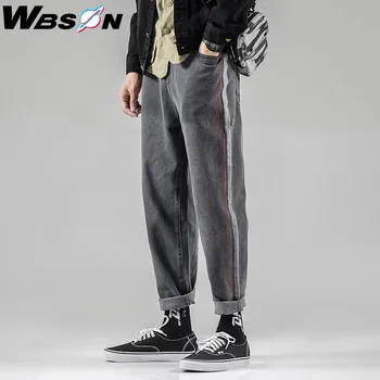 

Wbson 2020 Fashion Brand Jeans Male Four Seasons Loose Men Jeans Men's Casual Straight Jeans Pants Harem Jeans SYG3006