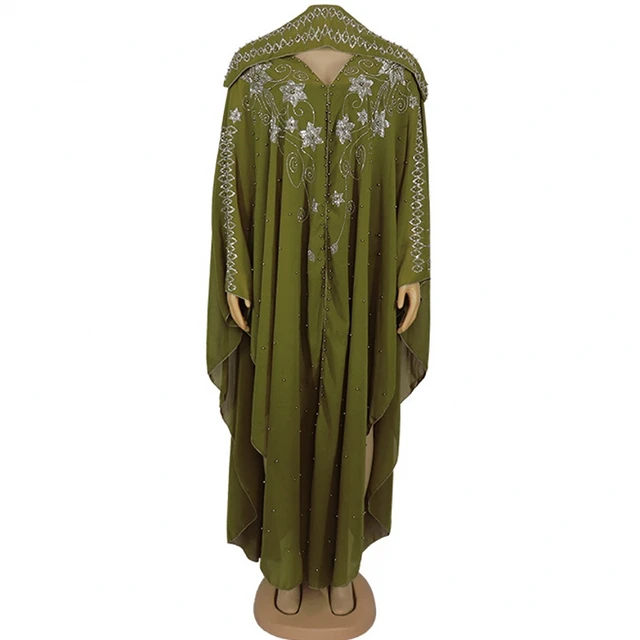 Elegant Long Maxi Dress 2020 New Hijab Muslim Abayas Lady Long Capes Women Diamond Flower African Robe Evening Dresses For Lady Africa Clothing Aliexpress