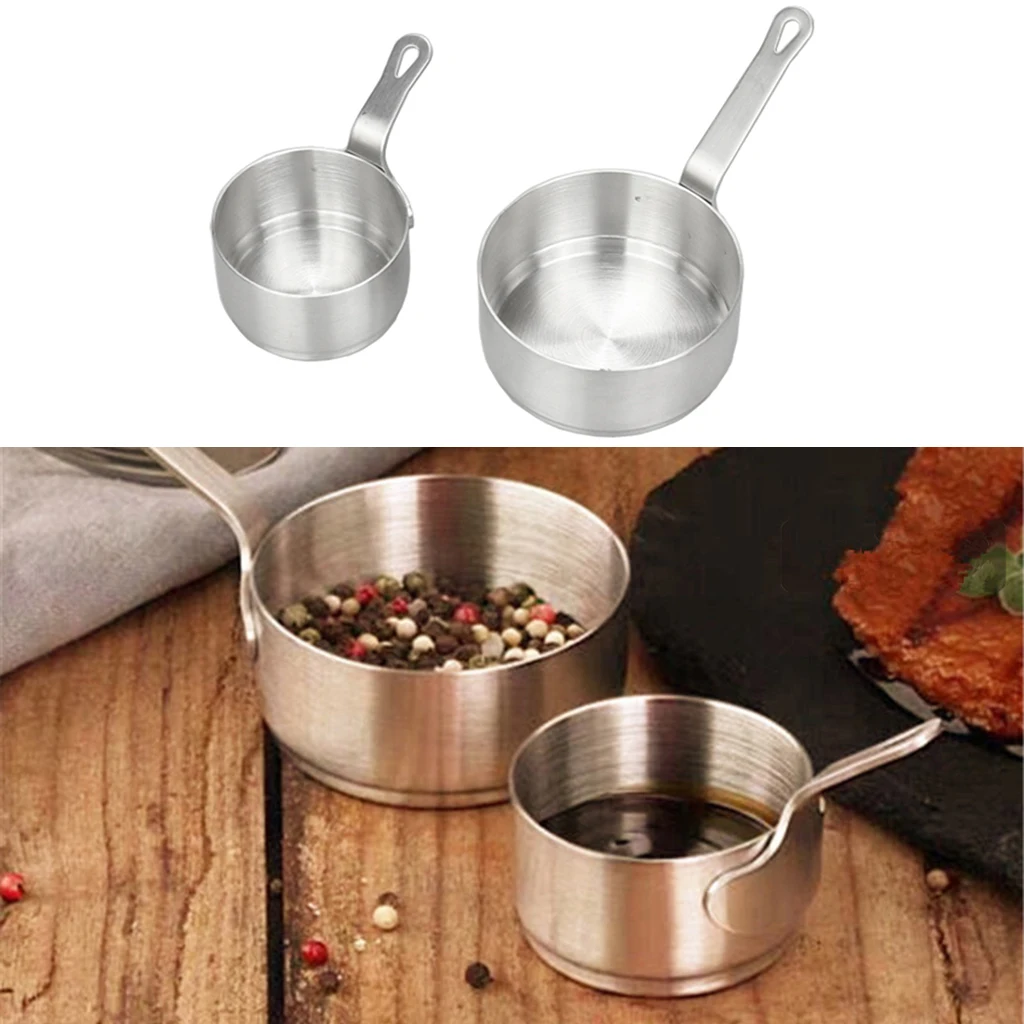 2pcs Nonstick Metal Cookware Kitchen Saucepan Sauce Pan Cooking Milk Pot Kit
